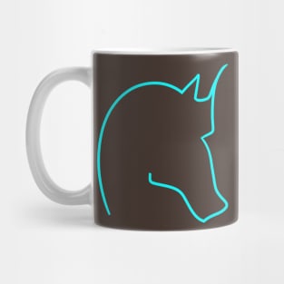 Aqua Horsehead Mug